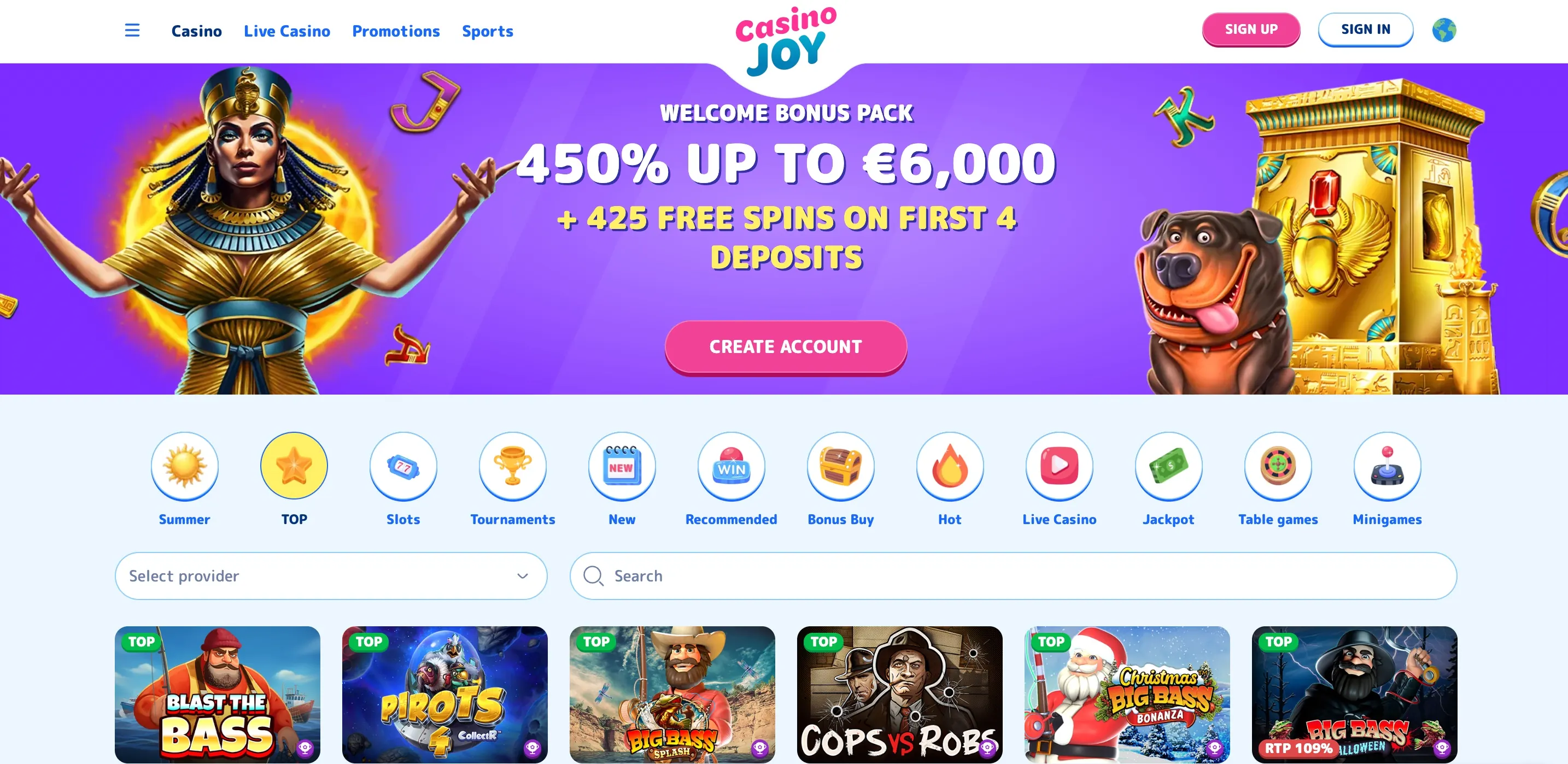 CasinoJoy screenshot